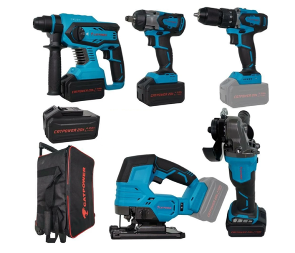 Catpower 4150 Akülü 5'li Alet Seti (Kömürsüz Motor) 3 Adet Akü - 0