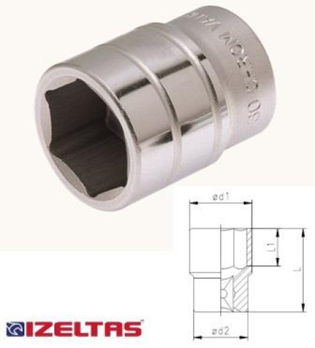 İzeltaş 3/4'' Altı Köşe Lokma Anahtar 50 mm - 0